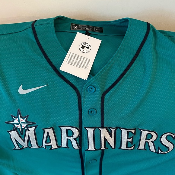 Nike Authentic Seattle Mariners Teal Green Alternate Baseball Jersey Mens Sz: XL - Picture 3 of 6